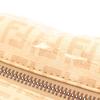 Used FENDI Zucchino Shoulder Bag 8BT206 PVC coated canvas leather Beige Used Women