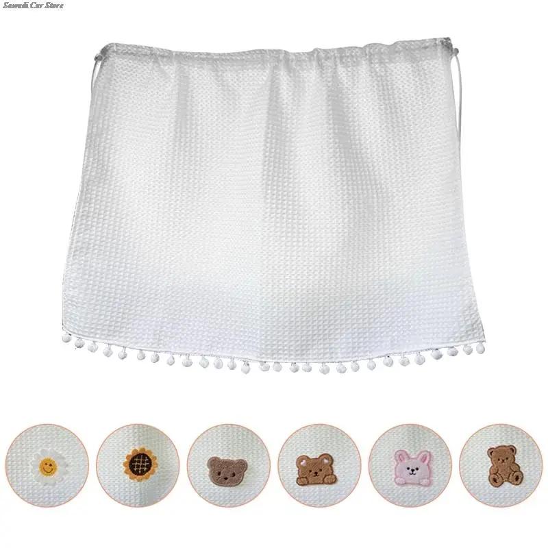 Suction Cup Waffle Cloth Curtain In The Car Window Sunshade Cover Cartoon Side Window Sunshade UV Protection For Kid Baby