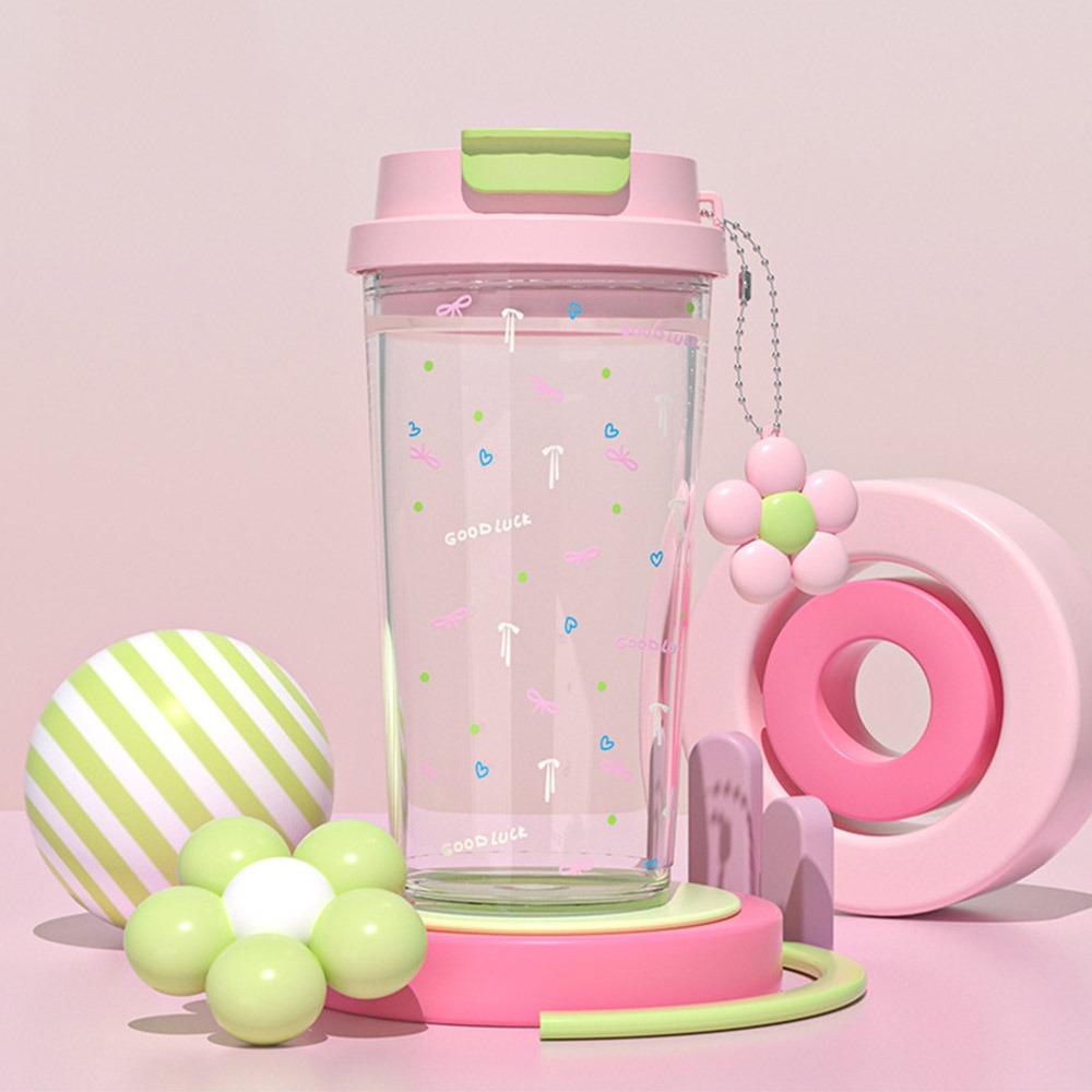 650ml Water Bottle Leak-proof Coffee Cup Cute Plastic Cups  Student