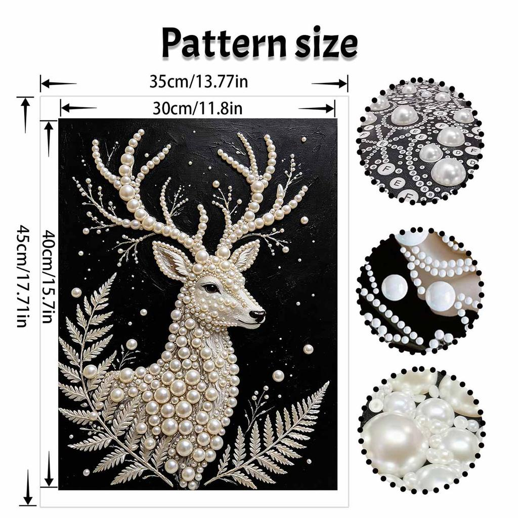 Christmas Pearl Painting Kit Handmade DIY Deer Animal Theme Home Decoration Painting