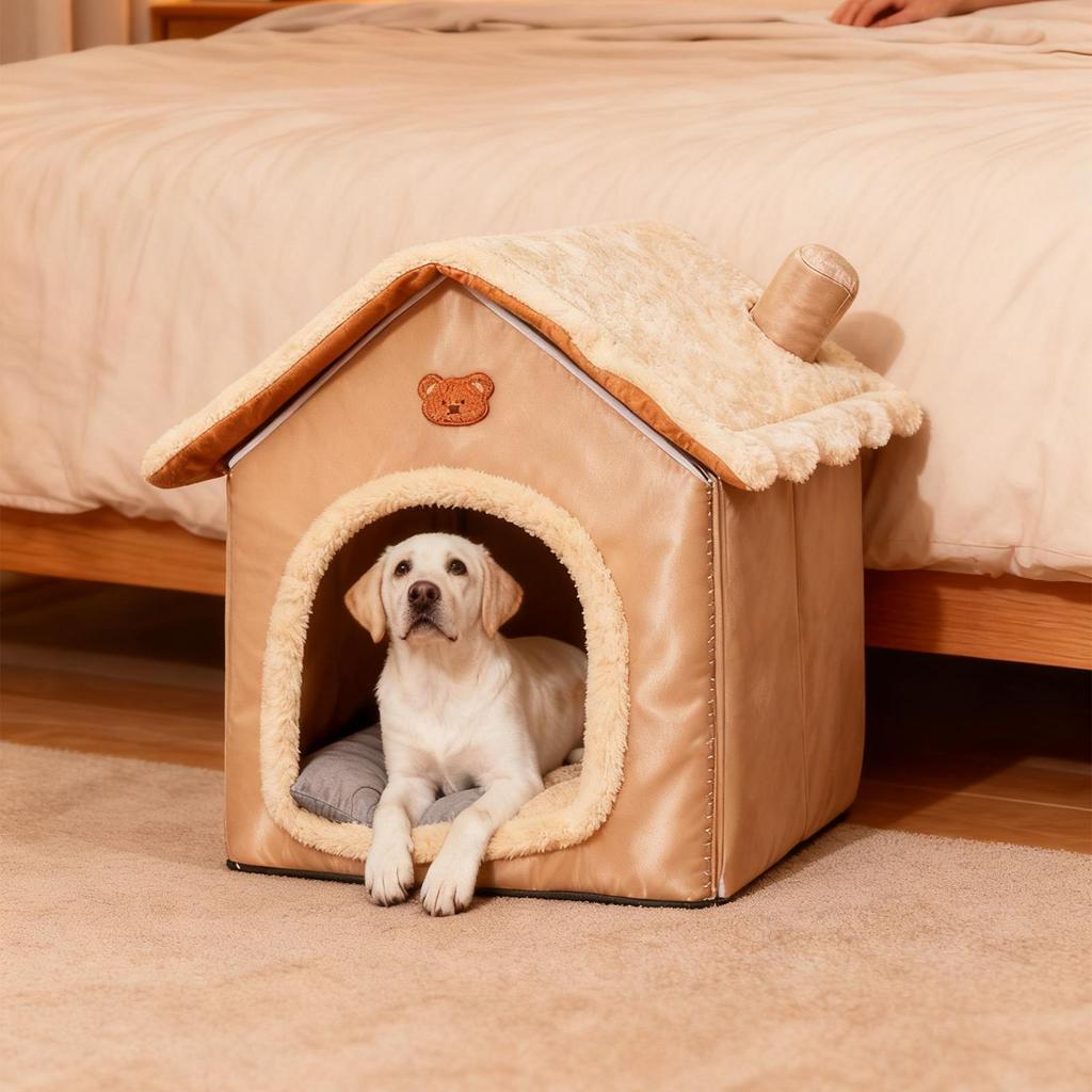 Cat Bed Cave Non-Slip Calming Foldable Nest Winter Indoor Cat House Kitten Bed For Puppy Small Dog Pet Bedroom Living Room
