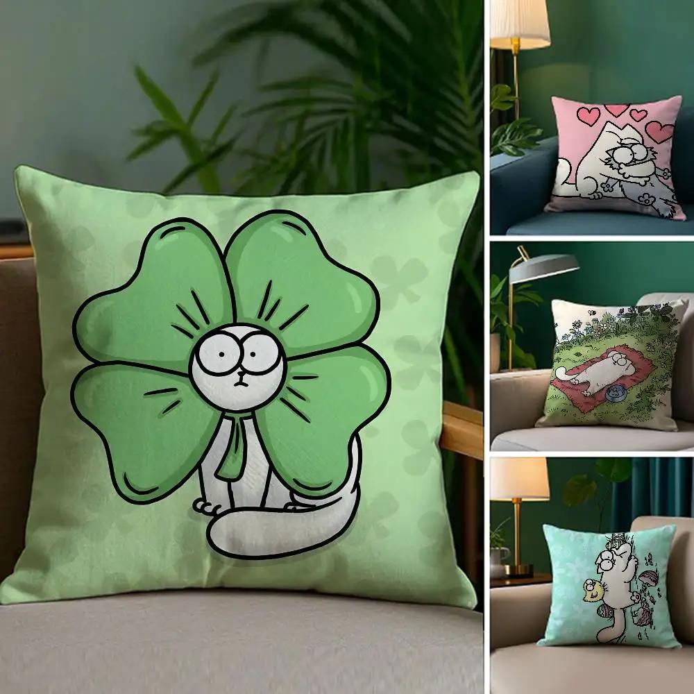 Kawaii S-Simons Cat B Cushion Cover Pillow Case Sofa And Living Room Decorative Cushion Covers Dust-Proof And Mite-Proof
