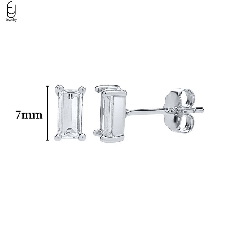 925 Silver Ear Buckles Fashion Hoop Earrings White Crystal Luxury Women's Earrings Wedding Women's Jewelry Premium Gift