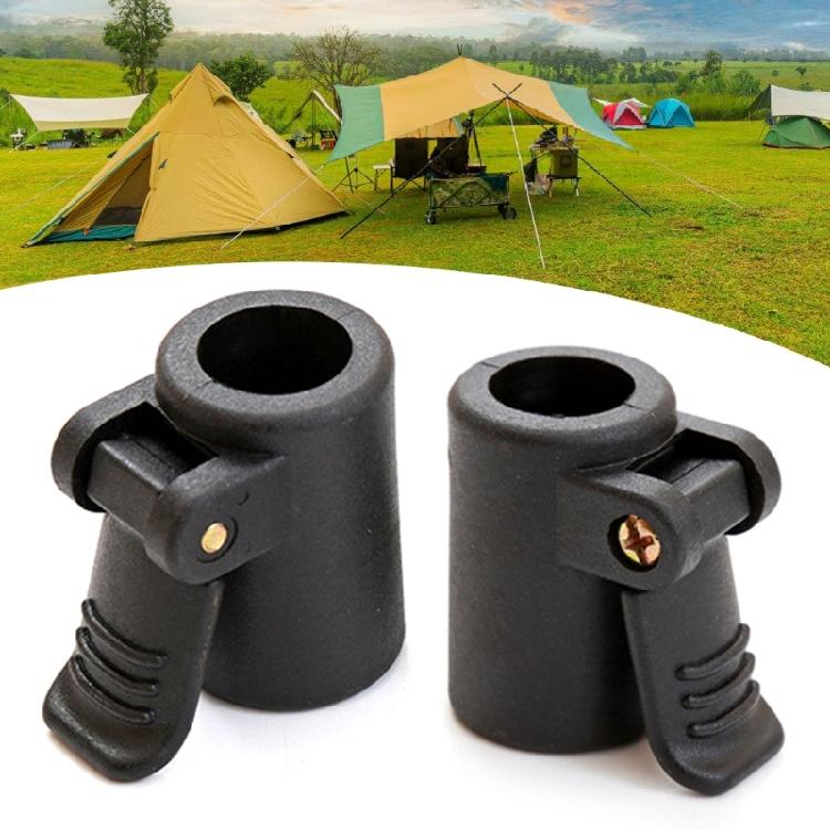 20Pcs Camping Tent Awning Poles Adjuster Clamp Plastic Tent Poles Connector With Nonslip Button Tent Accessories