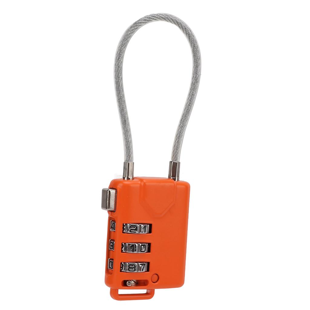 Luggage Lock TSA Approved 3 Digit Password Resettable Orange Combination Padlock for Travel