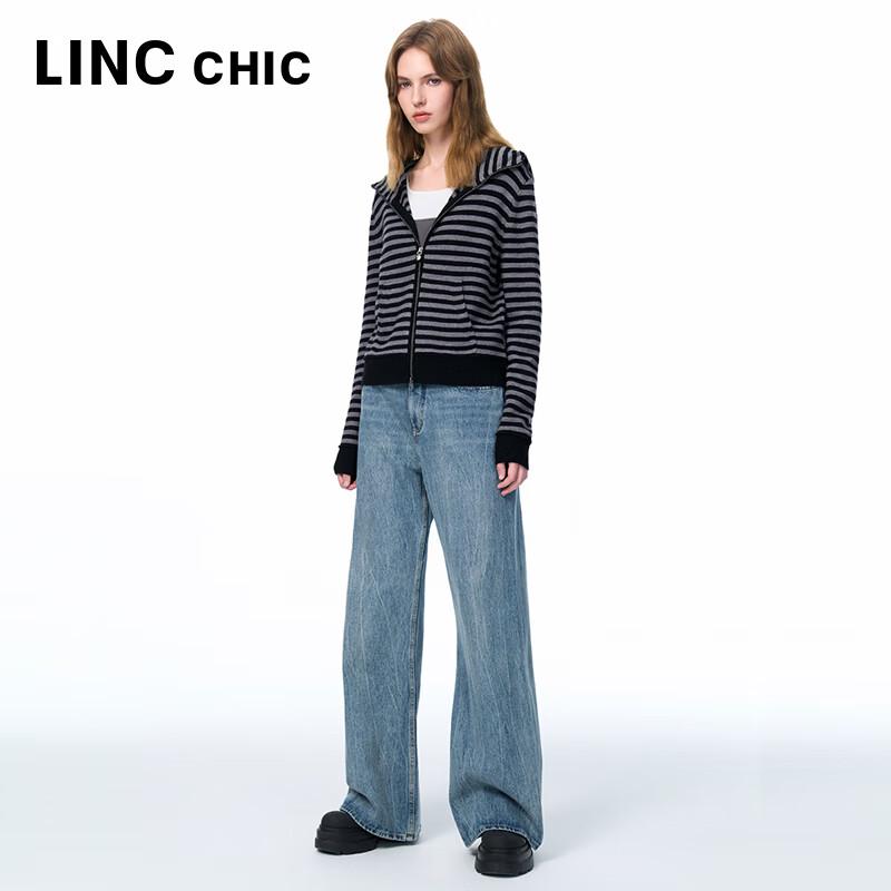 Jinyujie Women's Hooded Long-Sleeve Knit Cardigan Top