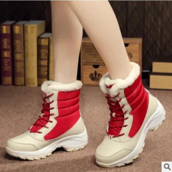 Ankel Boots for Women Winter Outdoor Warm Snow Boots Chunky Platform Waterproof Non-slip Warm Shoes Woman Boots Plus Size Casual