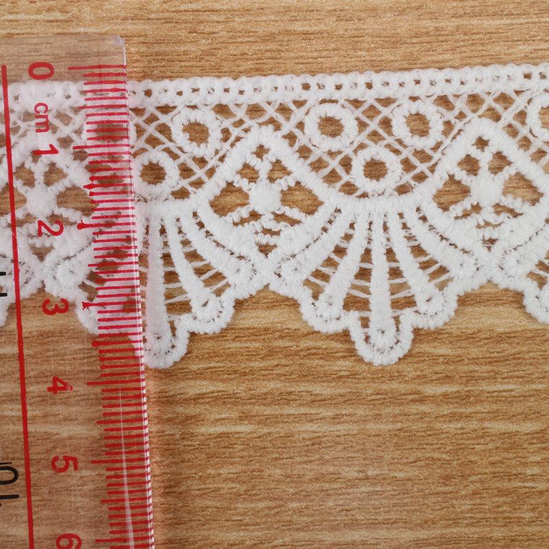 New Milk Silk Barcode Lace 40Mm Wide Barcode Water Soluble Lace Refined White Trim