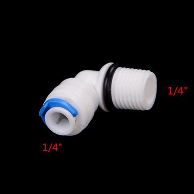 5 Pezzi Filettatura Esterna da 1/4" - Tubo OD da 1/4" Gomito Ro Acqua Connettore Rapido