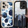 Geometric Marble Pattern Soft Phone Case for Xiaomi Poco X7 X6 X5 Pro X4 Gt X3 F7 Ultra M8 M7 Redmi 15C 15 14C 13 13C 12 12C 10