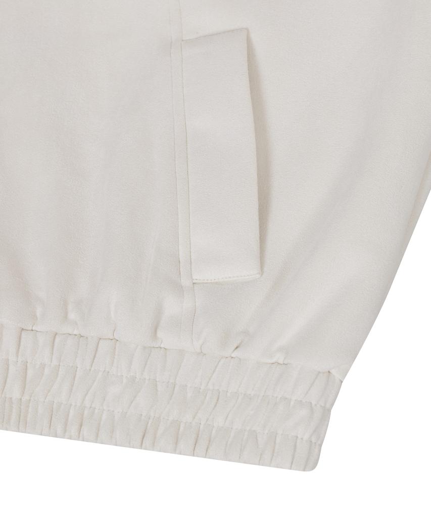 Ironyporno Whiteline 86-Iro328 Line Blouson Suede Jacket Ivory