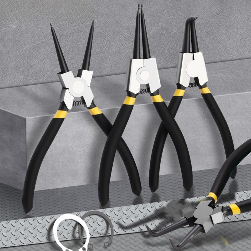 Precise Snap Rings Pliers Set AntiSlip Design Effort Saving Spring Accurate Circlip Pliers For Professional Tasks