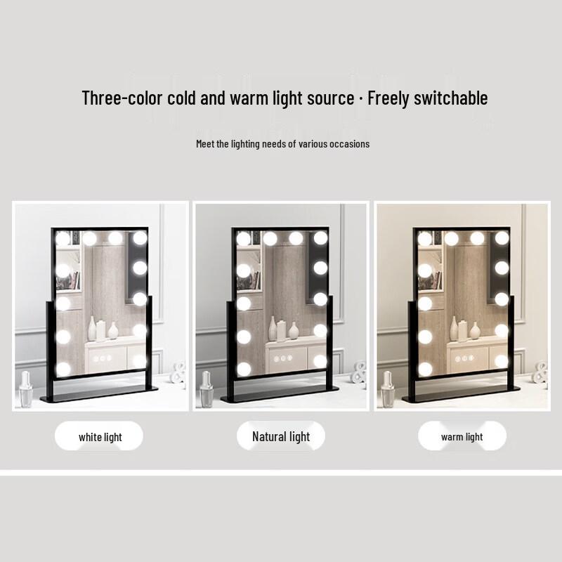 Rechargeable Desktop LED Makeup Mirror