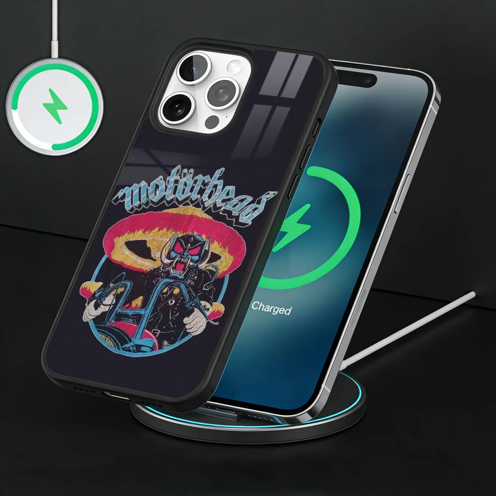 M-Motorhead Rock Band Phone Case For iPhone17,16,15,14,13 Plus,Pro Max Magnetic For Magsafe Wireless Charging