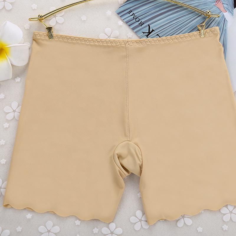 Mid-Waist Seamless Ice Silk Safety Shorts - Women's Anti-Exposure Summer Base Shorts