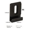 Black Mirror Clips Mirror Clip Bracket For Basements High Hardness Mounting Screws Included Protective Rubber Pads