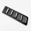 1 Pair 16.7x4.5 Universal Hood Vents Louver Panel Trim Matte Black ABS