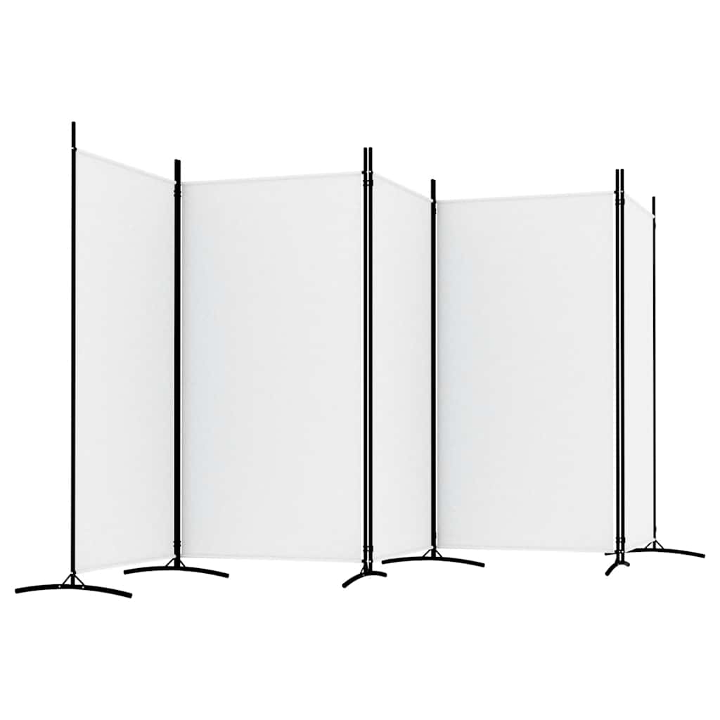 Vidaxl Paravent 5-teilig, Weiß, 433X180 cm, Stoff