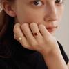 Women Ring Retro French Style Adjustable Opening Design Square Enamel Glaze Finger Band Fashion Jewelry Gift