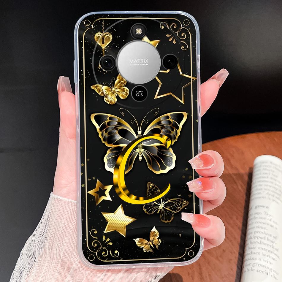 For Honor X6D X8D X9D 4G 5G Case Dreamy Color Letters Clear Covers For HonorX6D X 8D X9D Soft TPU Silicone Anti Drop Back Cover