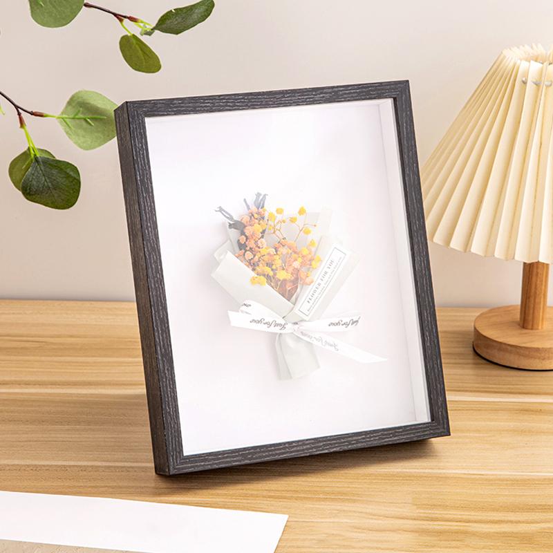 1ks obdélníkový ručně vyráběný DIY domácí dekorace moderní jednoduchý dutý 3cm umělecký styl sušené květiny úložný rám suchá koláž