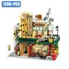 2024 NEW MOC 1286pcs Cartoon Bear Detective Agency Building Blocks DIY City Street View Architecture Bricks Toys For Kids Gifts