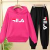 Children's Pullover Pink Coat Hoodie Sweatshirt Top + Pants Boys Girls Toddler 3-12Yrs Clothes Casual Sports Jogging Fashion Set