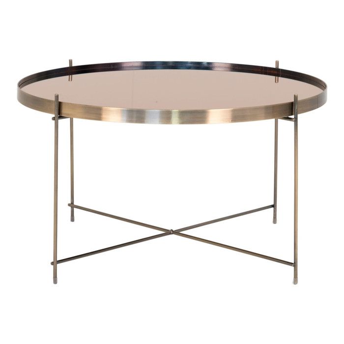 House Nordic Scarlett Coffee Table 70x40 Cm Round Brass 444100
