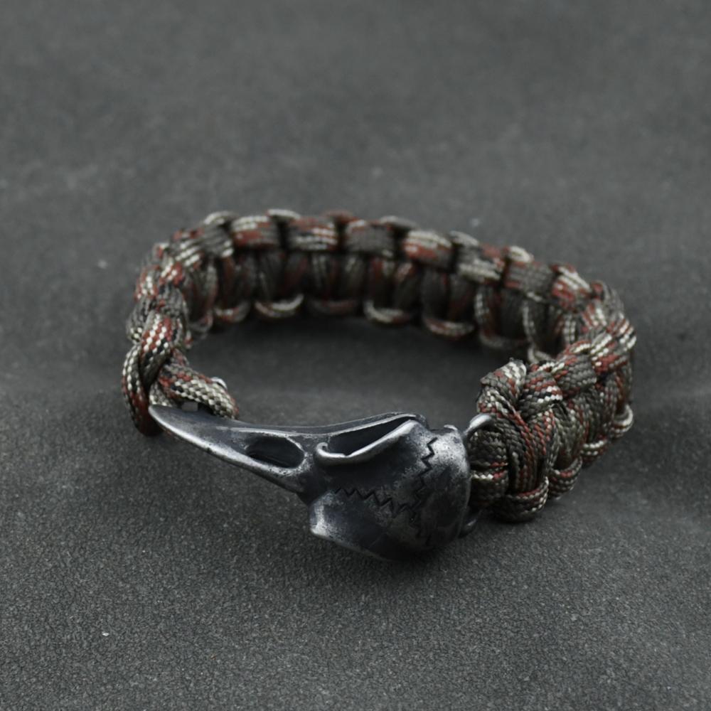 Roestvrij Staal Viking Odin Raaf Schedel Armband Mannen Vrouwen Gotisch Diy Valkut Teiwaz Kralen Wicca Sieraden Accessoires