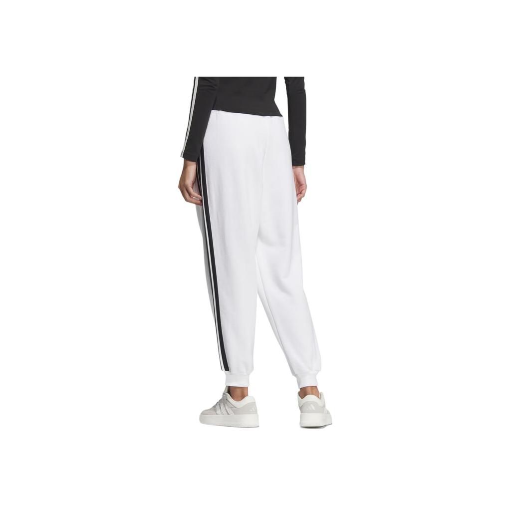 adidas 3 Stripes Fleece Sweatpants Women Bottoms White JZ2163