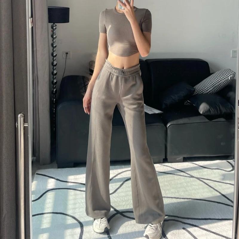 

Осенние повседневные широкие брюки, быстросохнущие брюки-швабры прямого кроя, спортивные брюки для улицы. 2XL