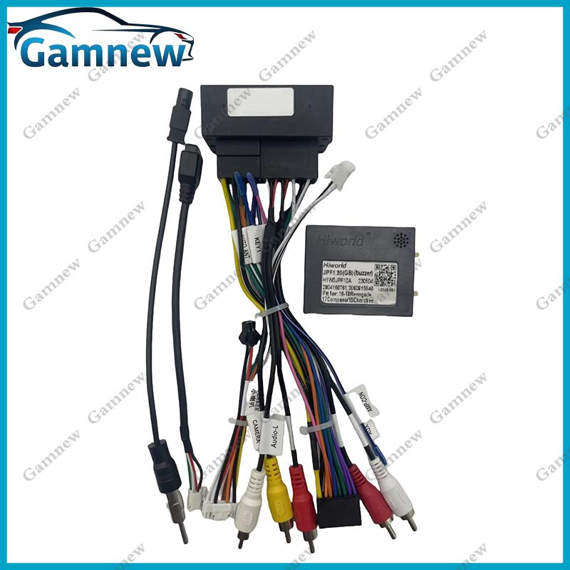 

Gamnew Car Wiring Harness Canbus Box Adapter 16pin Power Cable For Jeep Compass Cherokee Renegade JPF1.20 Cable Canbus