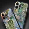 Claude Monet Art Phone Case For iPhone 17 16 15 Pro Max 11 12 13 14 7 8 Plus SE 2020 X XR XS Cover Soft Black