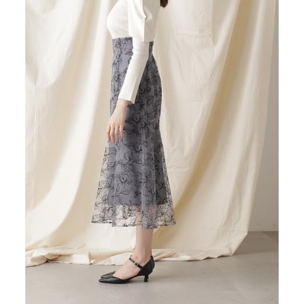 Jill by Jill Stuart Women's Rose Embroidery Mermaid Skirt, Pink, 125-3220019