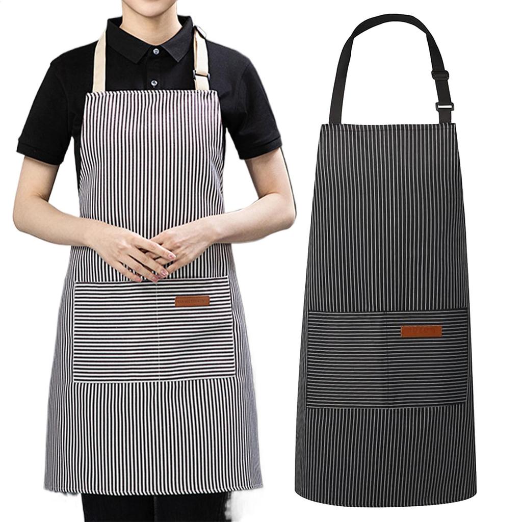Kitchen Apron Waterproof with Waist Tie Cooking Aprons with 2 Pockets for Waiters Nail Technicians Stylist Baking Gardening