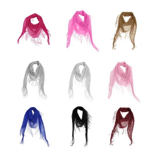 Hip Hop Headscarf Multi-Use Turban Triangle Scarf with Tassel Design Glossy