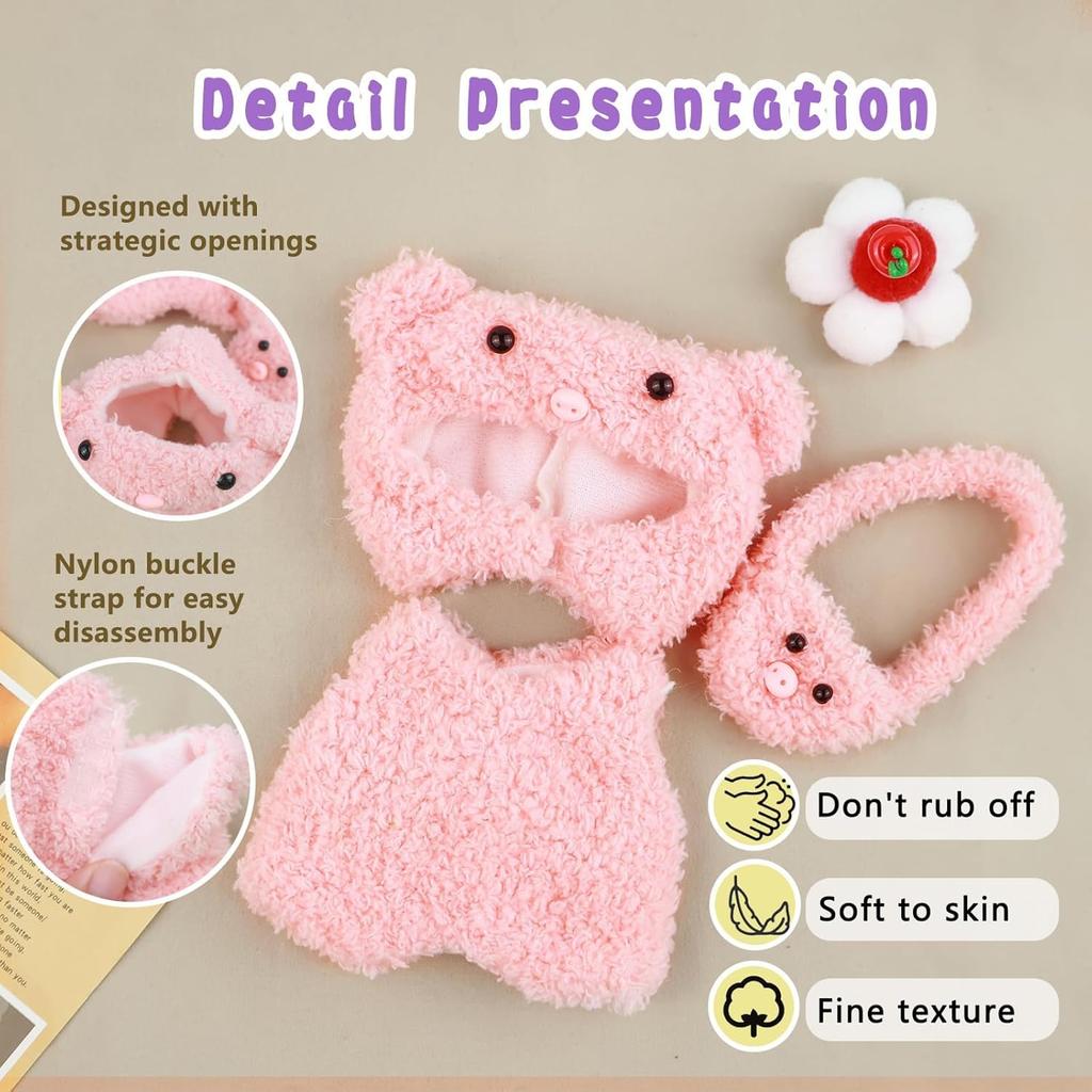 Cimoon Plush Toy Clothes (Clothes Only) 15cm 17cm Plush Doll Clothes Doll Outfit Cute Costume Dress Up DIY Accessory Doll Suit Jumpsuit Photo Path