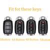 3/4/5 Button Car Key Fob Case Cover For Hyundai I30 Ix35 Kona Encino Solaris Azera Grandeur Ig Accent Santa Fe Palisade Keychain