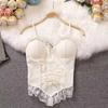 New fashionable and sexy slim fit small suspender lace vest women's strap waist design fishbone Spice Girl short inner fit
