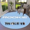 THE ROOKIE Round Area Rug,Carpet Rug for Living Room Bedroom Sofa Playroom Decor,Non-slip Floor Mat