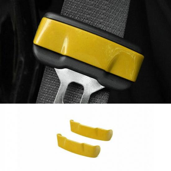 Car Seat Belt Buckle Adjust Frame Trim For Ford F150 F-150 2015-20 Bright Yellow