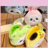 Frog With Panda Rabbit Duck Elephant Hat Plush Keychain Animal Pendant Gift