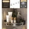 Zhishi No-Drill Black Corner Bathroom Shelf
