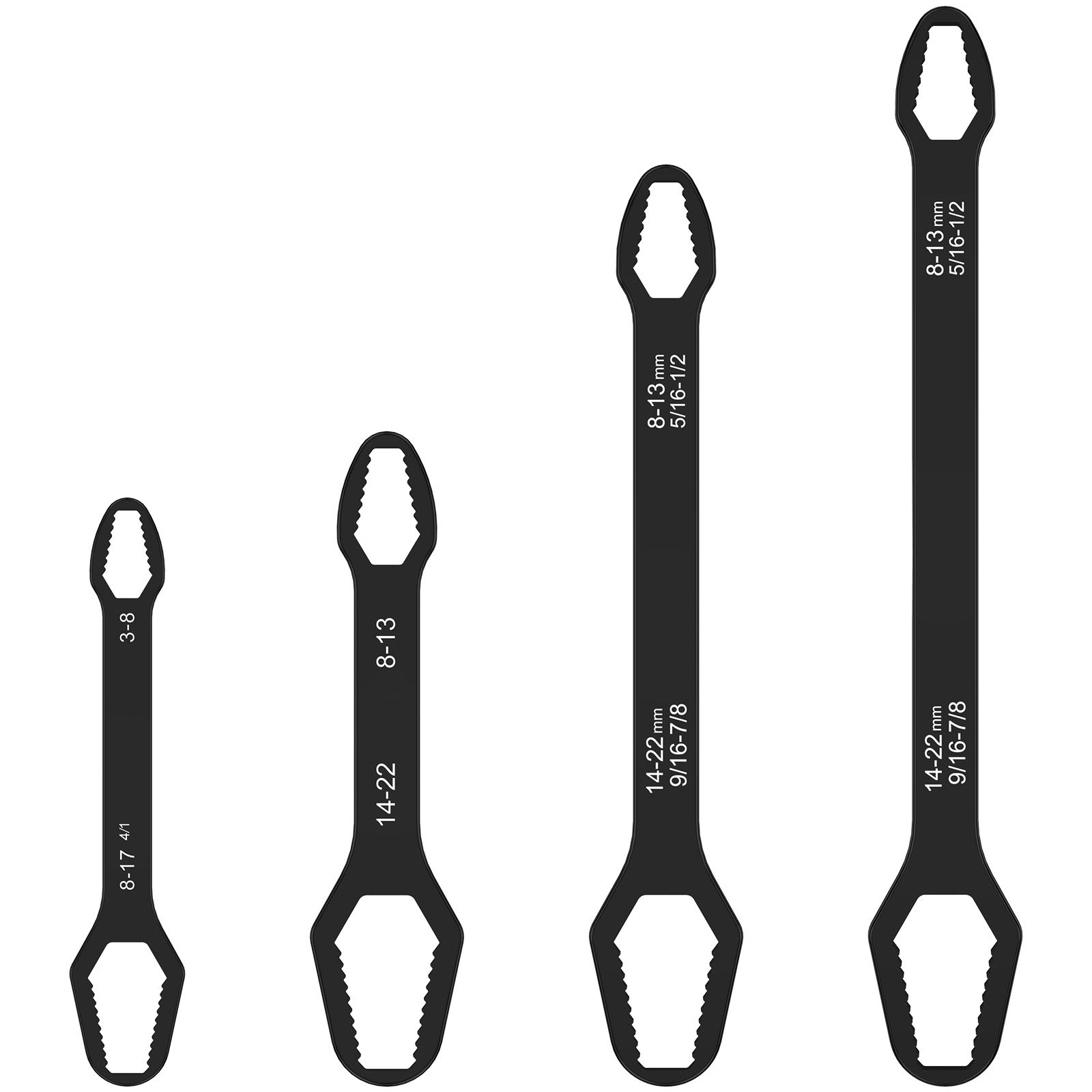 

4/8Pcs Multifunctional Double-head Torx Wrench 5/16 -7/8 and 1/8 -11/16 Self-tightening Spanner Workshop Repair Hand Tools