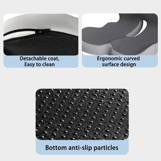 Memory Foam Seat Cushion with Back Support, L Shaped Car Office Chair Pad, Integrated Lumbar And Seat Cushion for Driving Desk