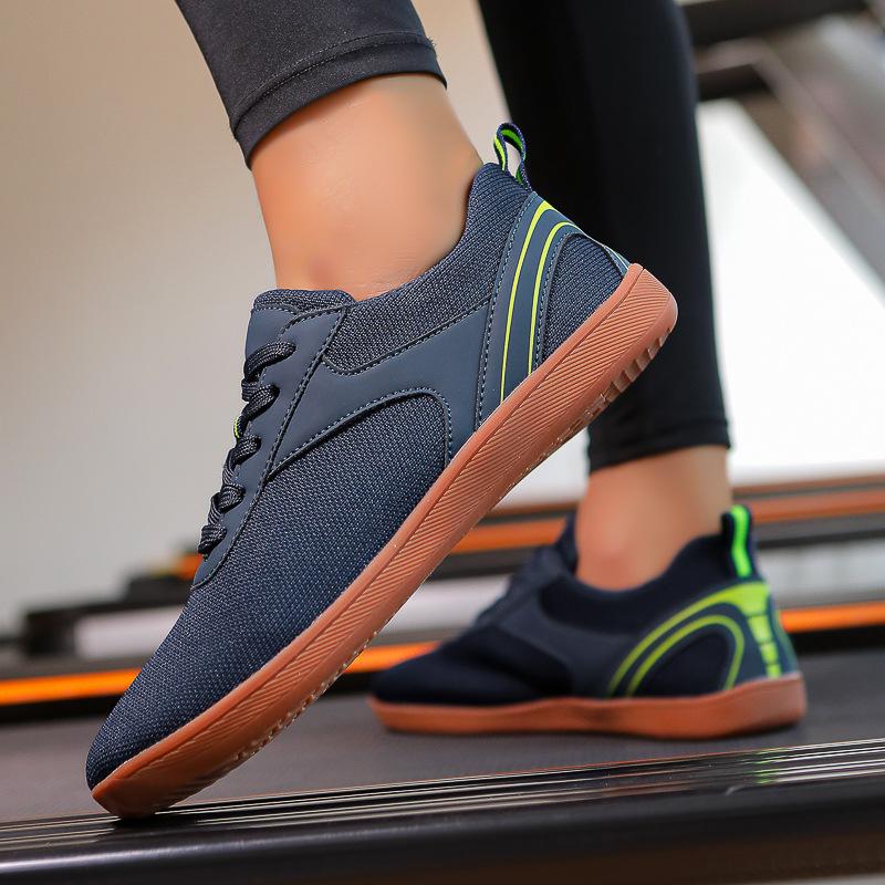 New wide last shoes men's and women's comfortable walking shoes zero drop flying woven flat foot sports shoes casual shoes barefoot