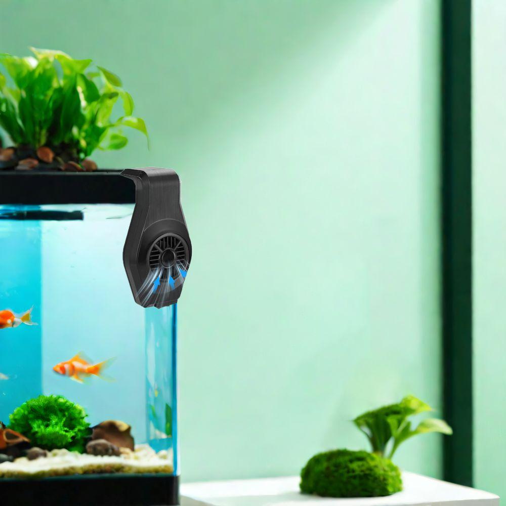 2W USB Fish Tank Fan Single Head Mini Aquarium Fish Tank Cooling Fan Reduce Water Temperature Adjustable Shrimp Tank