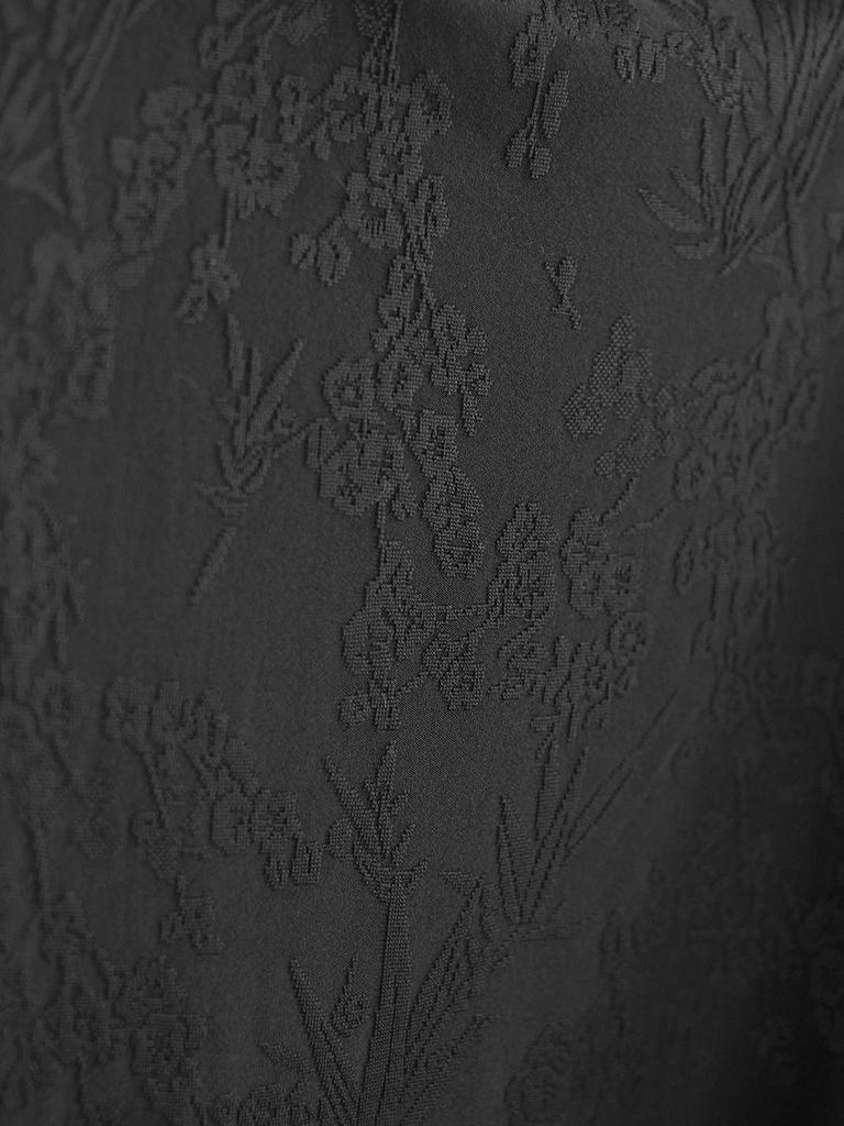 New Chinese Style Jacquard Mink Fur Trim Half-Stand Collar Women's Top for Autumn/Winter