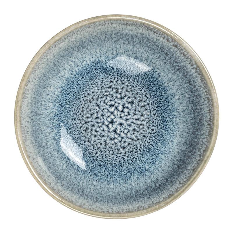 Ceramic Taste Plate, Japanese Kiln Change Plate, Retro Style Tableware, Seasoning Plate, Dipping Plate, Household Round Vegetable Plate, Snack Plate