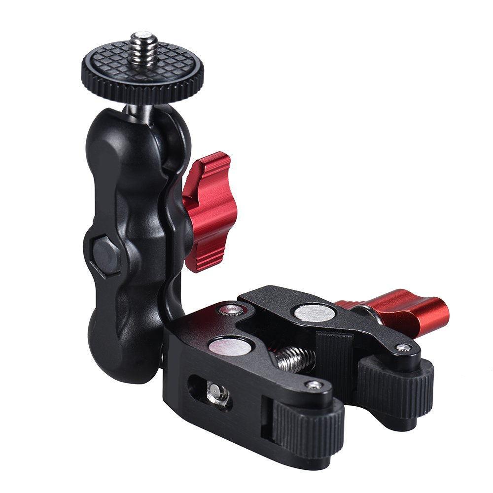 In-Stock Universal Metal Double Ball Head Mini Arm & Strong Crab Claw Clip Holder